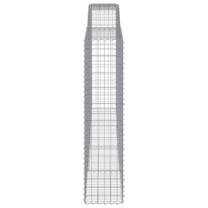 Arched Gabion Baskets 15 pcs 400x50x200/220 cm Galvanised Iron