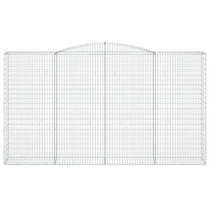 Arched Gabion Baskets 4 pcs 400x50x220/240 cm Galvanised Iron