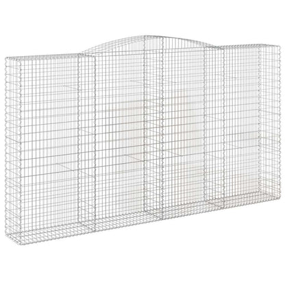 Arched Gabion Baskets 5 pcs 400x50x220/240 cm Galvanised Iron