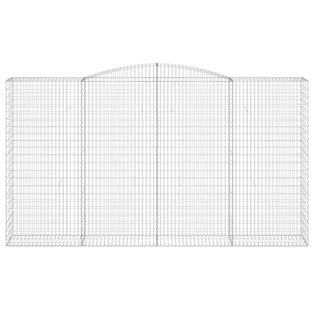 Arched Gabion Baskets 7 pcs 400x50x220/240 cm Galvanised Iron