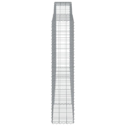 Arched Gabion Baskets 8 pcs 400x50x220/240 cm Galvanised Iron