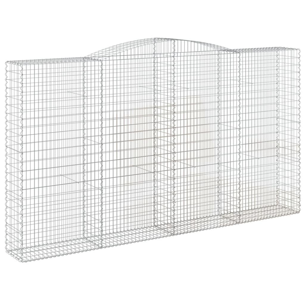 Arched Gabion Baskets 9 pcs 400x50x220/240 cm Galvanised Iron
