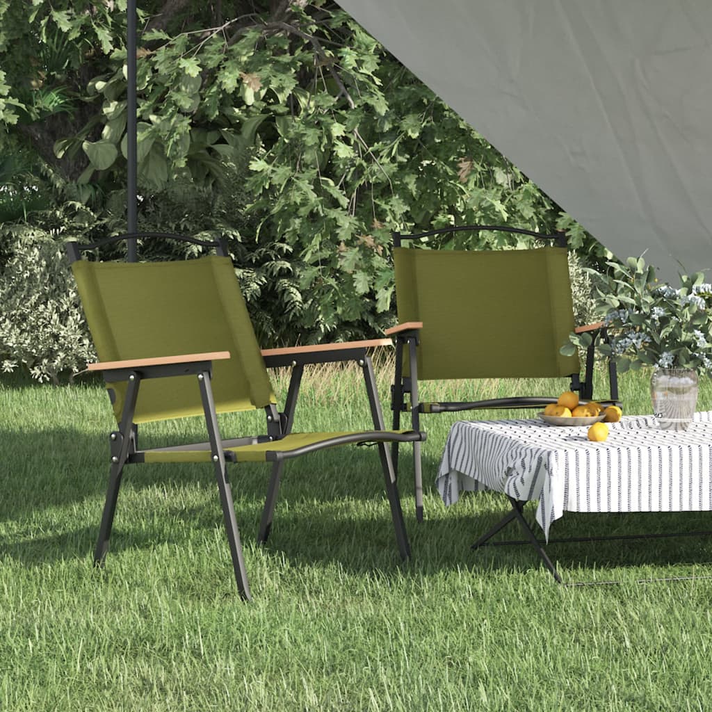 Camping Chair | Set of 2 | Green | 500D Oxford fabric with PE coating