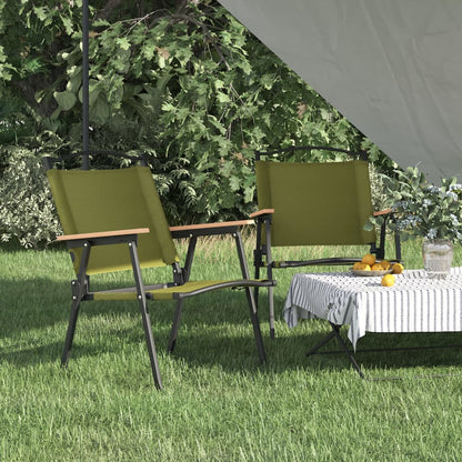 Camping Chair | Set of 2 | Green | 500D Oxford fabric with PE coating