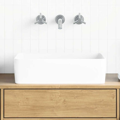 Wash Basin White 48x37x13 cm Ceramic Rectangle
