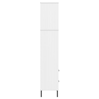Bookcase with 2 Drawers White 60x35x180 cm Solid Wood OSLO