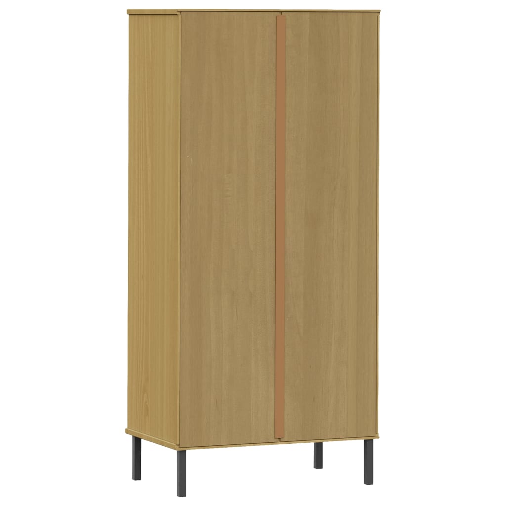 Bookcase with 2 Drawers Brown 60x35x128,5 cm Solid Wood "OSLO