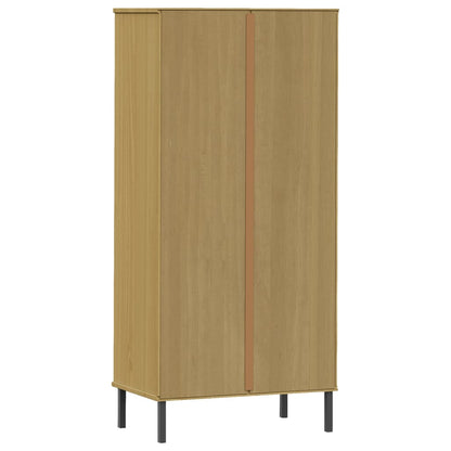Bookcase with 2 Drawers Brown 60x35x128,5 cm Solid Wood "OSLO