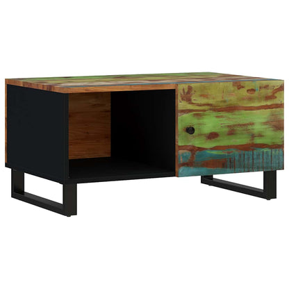 Coffee Table 80x50x40 cm Solid Wood Reclaimed&Engineered Wood