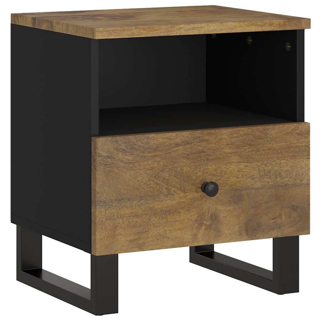 Bedside Cabinet Solid Wood Mango&Engineered Wood