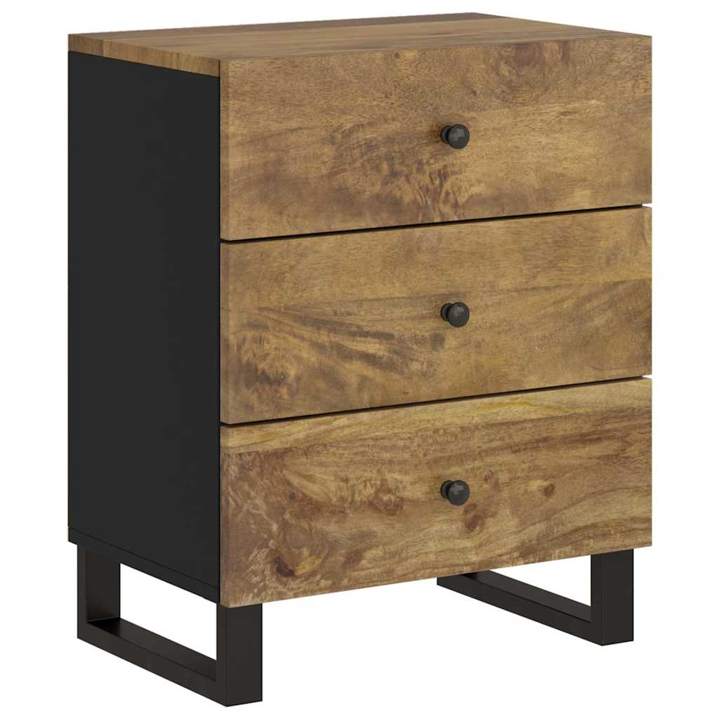 Bedside Cabinet 50x33x62 cm Solid Wood Mango&Engineered Wood