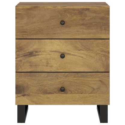 Bedside Cabinet 50x33x62 cm Solid Wood Mango&Engineered Wood