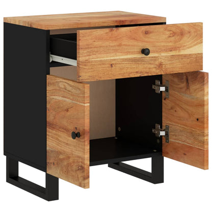 Bedside Cabinet | Natural wood and black