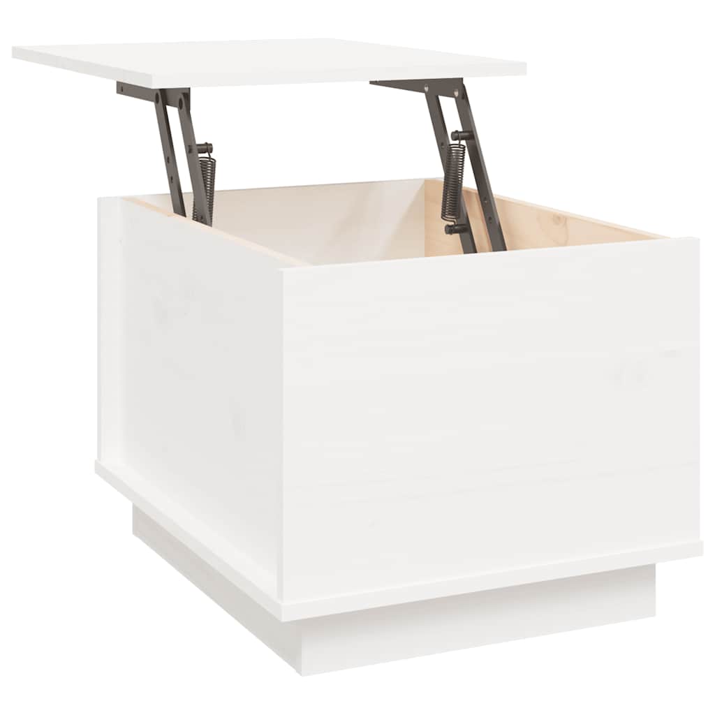 Coffee Table White 40x50x35 cm Solid Wood Pine