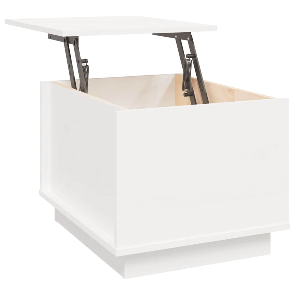 Coffee Table White 40x50x35 cm Solid Wood Pine
