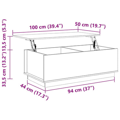 Coffee Table 100x50x35 cm Solid Wood Pine