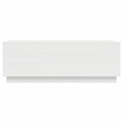 Coffee Table White 100x50x35 cm Solid Wood Pine