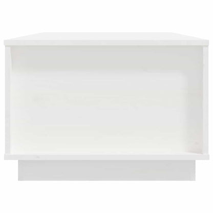 Coffee Table White 100x50x35 cm Solid Wood Pine