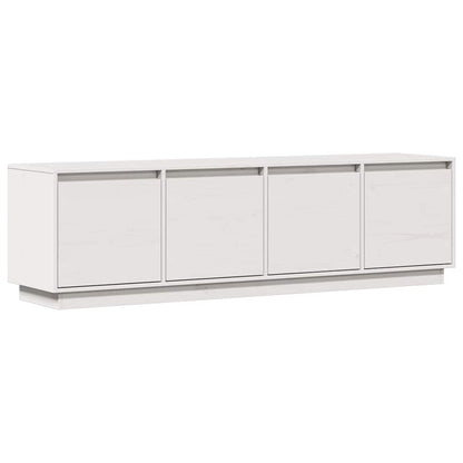 TV Cabinet White 156x37x45 cm Solid Wood Pine