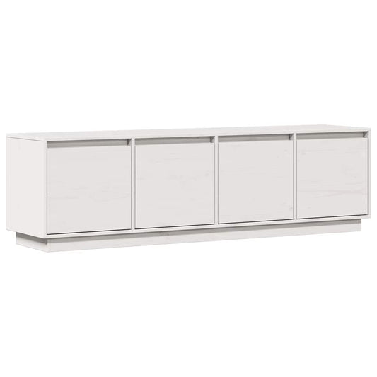 TV Cabinet White 156x37x45 cm Solid Wood Pine