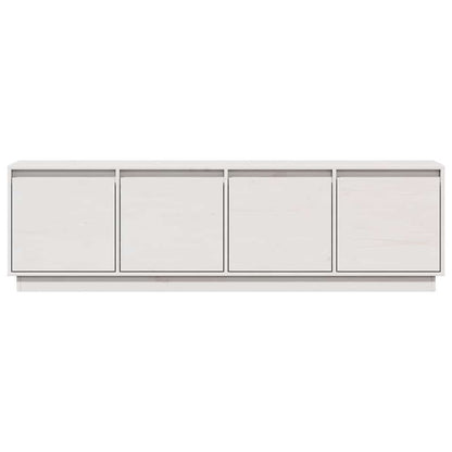 TV Cabinet White 156x37x45 cm Solid Wood Pine