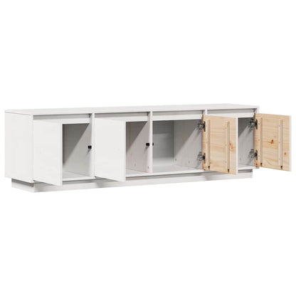 814395 vidaXL TV Cabinet White 156x37x45 cm Solid Wood Pine