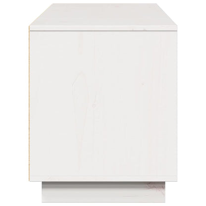 814395 vidaXL TV Cabinet White 156x37x45 cm Solid Wood Pine