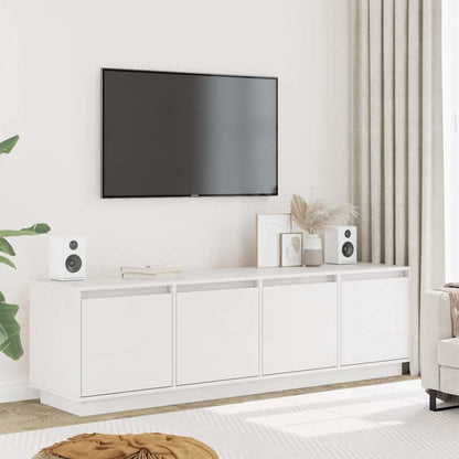 814395 vidaXL TV Cabinet White 156x37x45 cm Solid Wood Pine