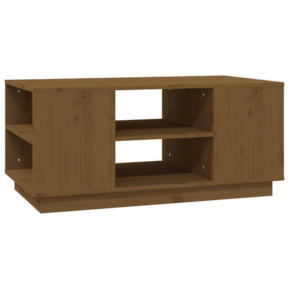Coffee Table Honey Brown 90x49x40,5 cm Solid Wood Pine