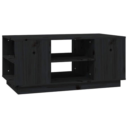 Coffee Table Black 90x49x40,5 cm Solid Wood Pine