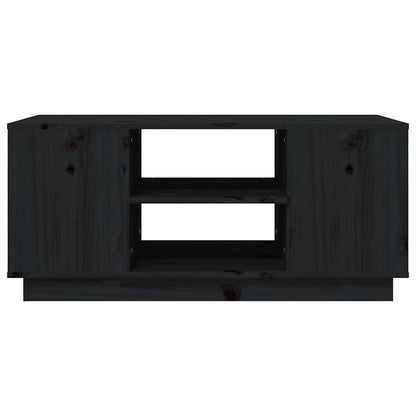 Coffee Table Black 90x49x40,5 cm Solid Wood Pine