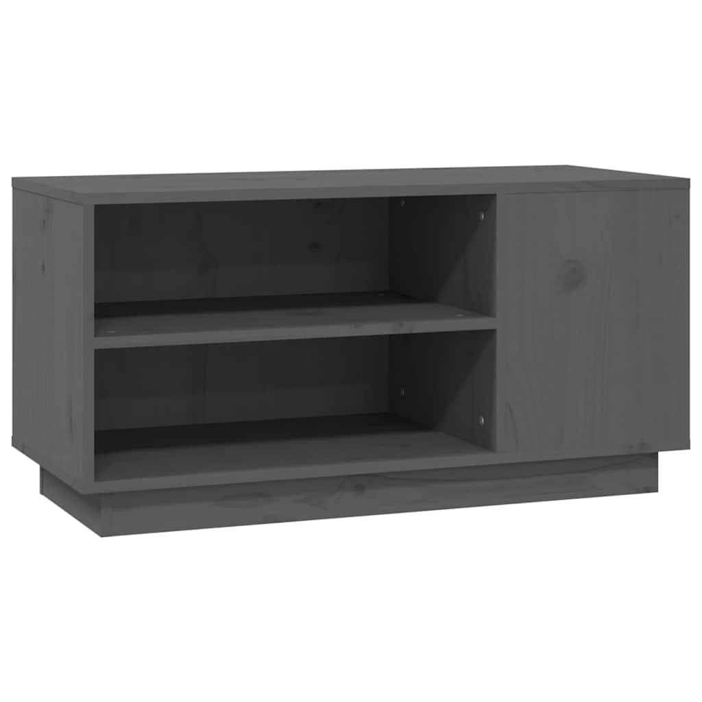 TV Cabinet Grey 80x35x40,5 cm Solid Wood Pine