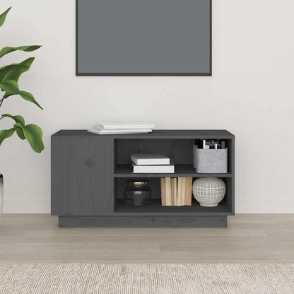 TV Cabinet Grey 80x35x40,5 cm Solid Wood Pine