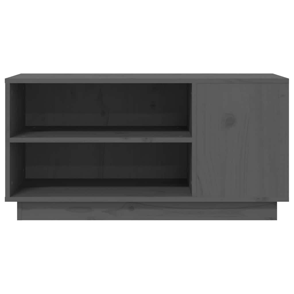 TV Cabinet Grey 80x35x40,5 cm Solid Wood Pine