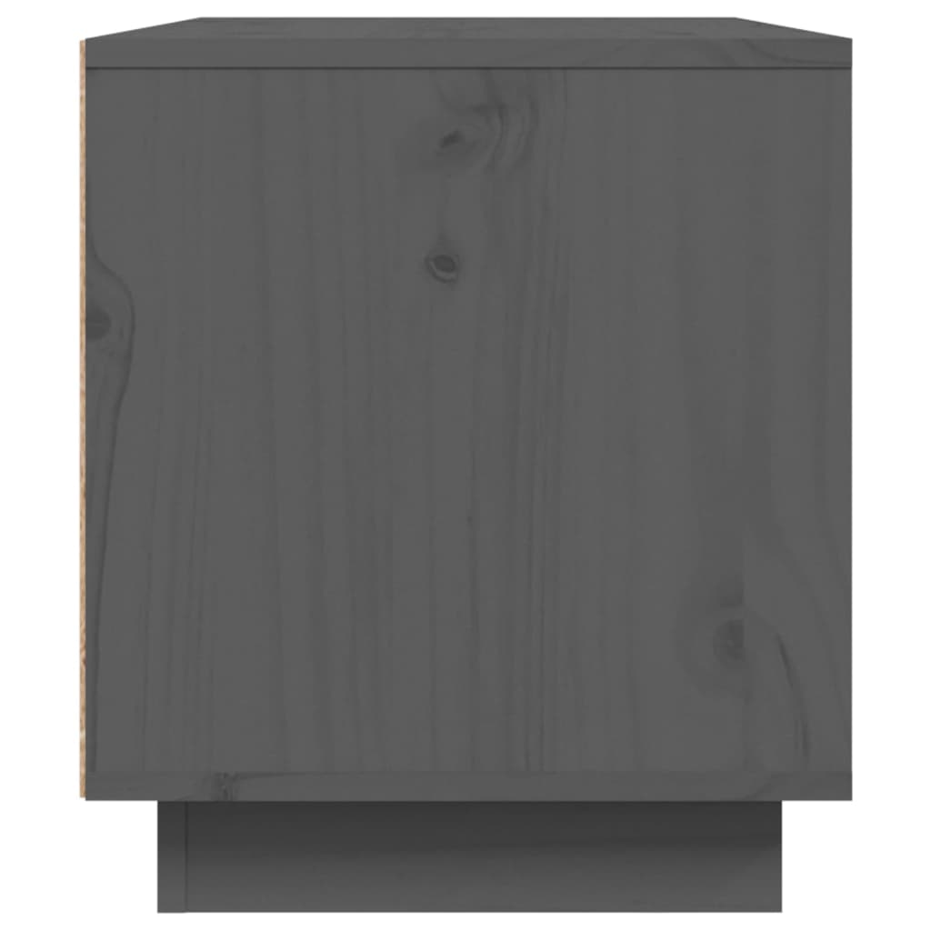 TV Cabinet Grey 80x35x40.5 cm Solid Wood Pine