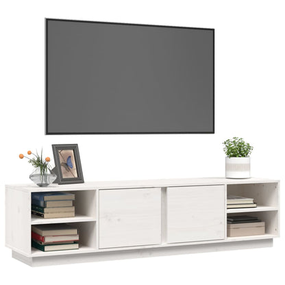 TV Cabinet White 156x40x40 cm Solid Wood Pine