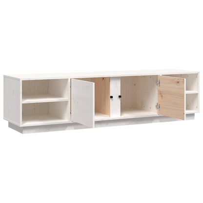 TV Cabinet White 156x40x40 cm Solid Wood Pine