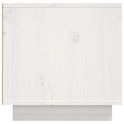 TV Cabinet White 156x40x40 cm Solid Wood Pine