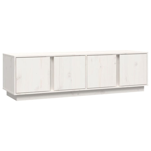 TV Cabinet White 140x40x40 cm Solid Wood Pine