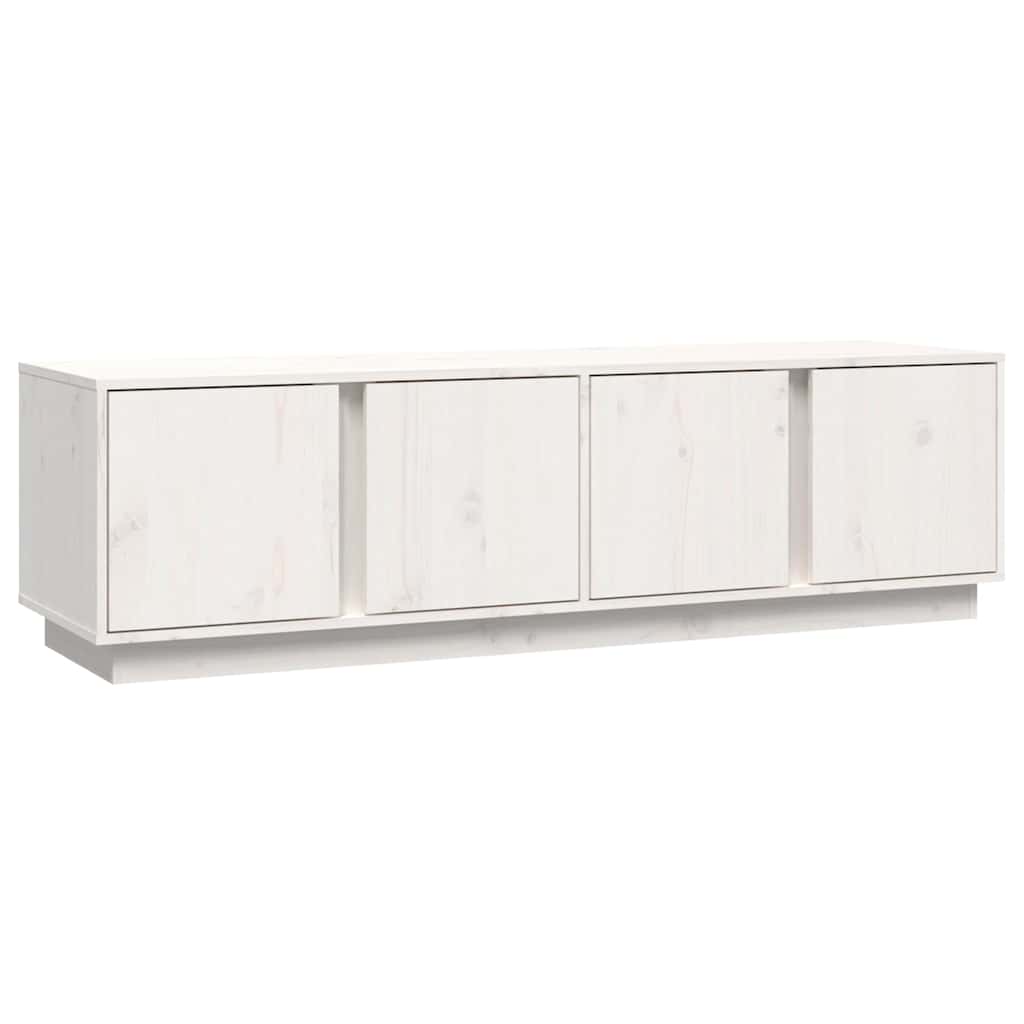 TV Cabinet White 140x40x40 cm Solid Wood Pine