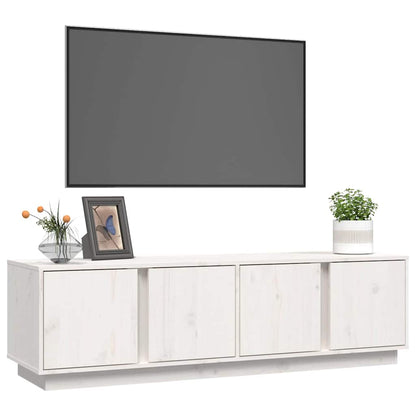 TV Cabinet White 140x40x40 cm Solid Wood Pine