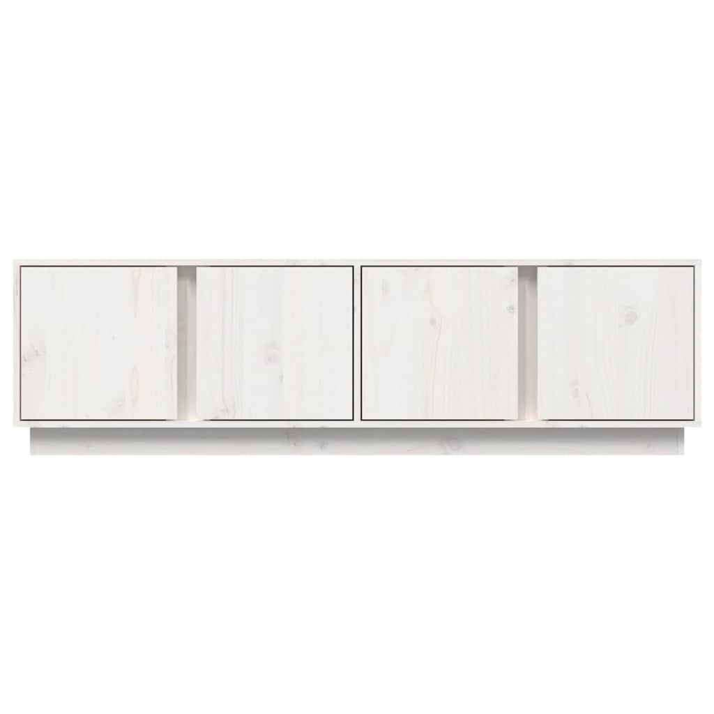 TV Cabinet White 140x40x40 cm Solid Wood Pine