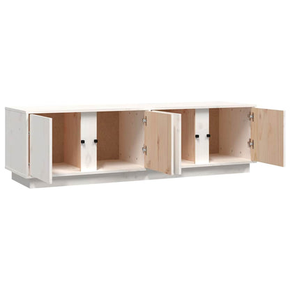 TV Cabinet White 140x40x40 cm Solid Wood Pine