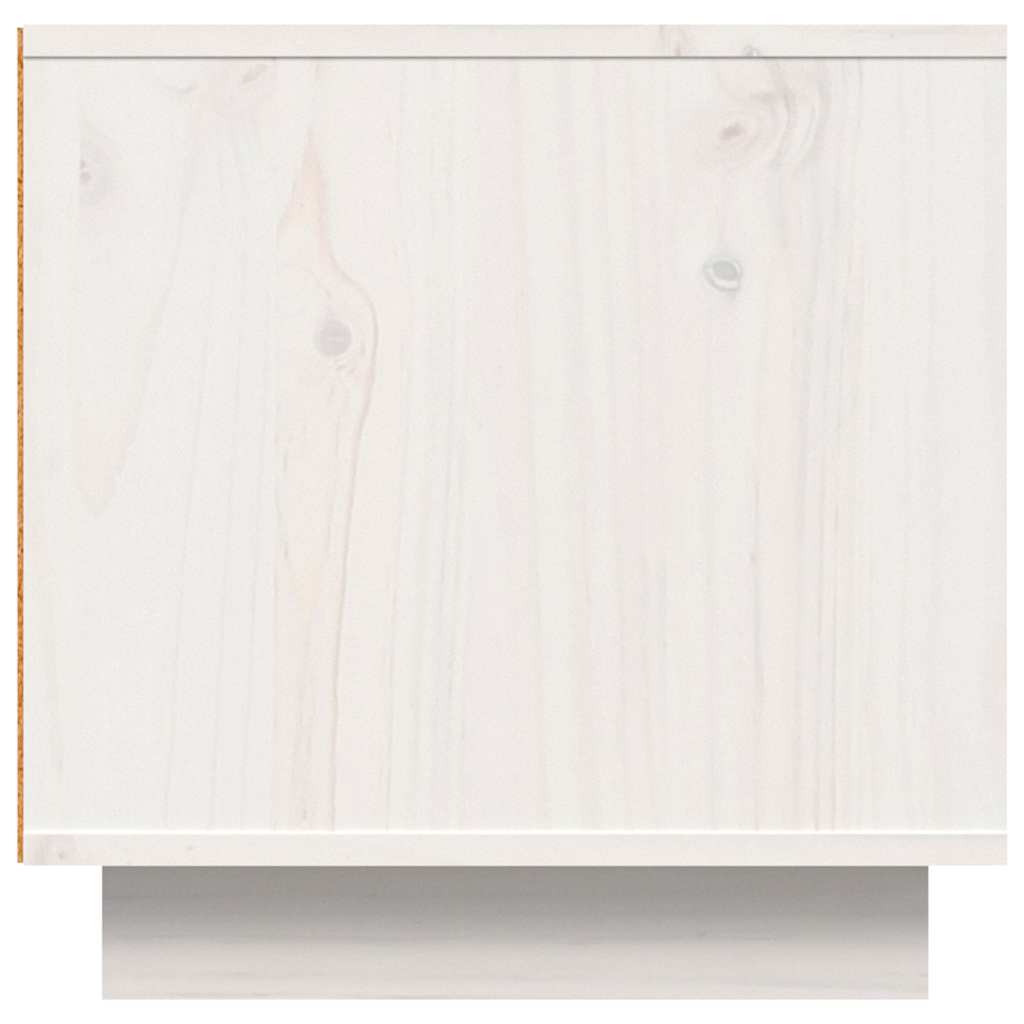 TV Cabinet White 140x40x40 cm Solid Wood Pine