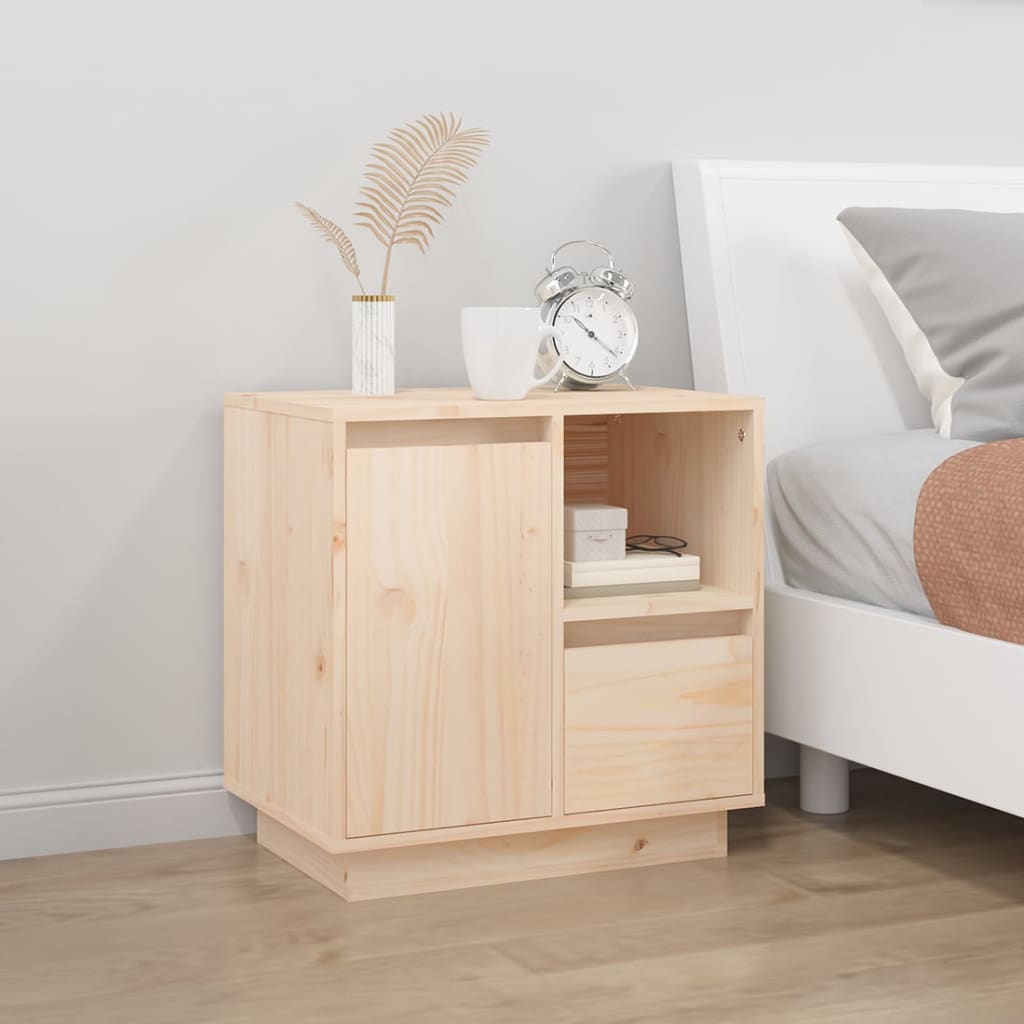 Bedside Cabinet 50x34x50 cm Solid Wood Pine