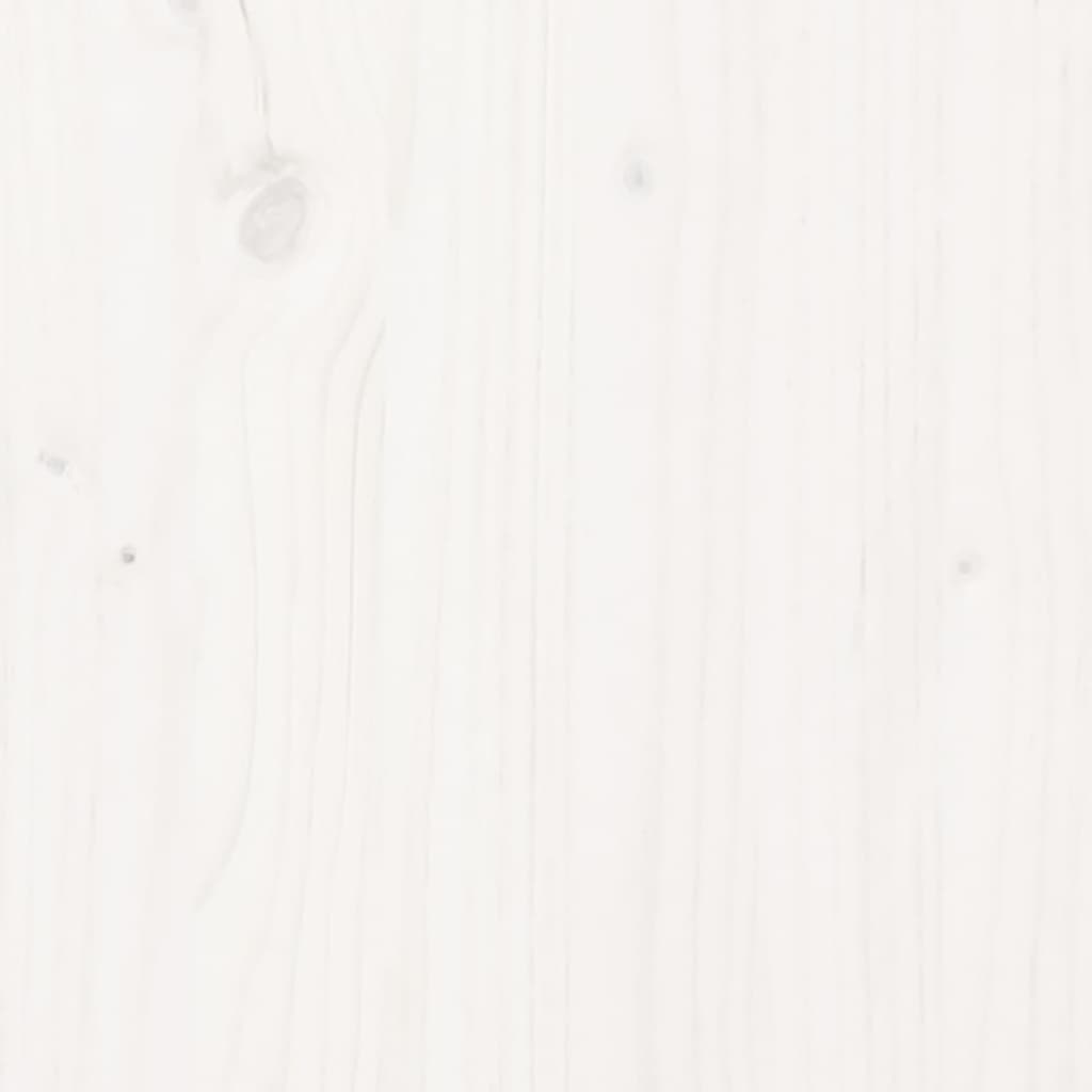 Desk White 110x53x117 cm Solid Wood Pine
