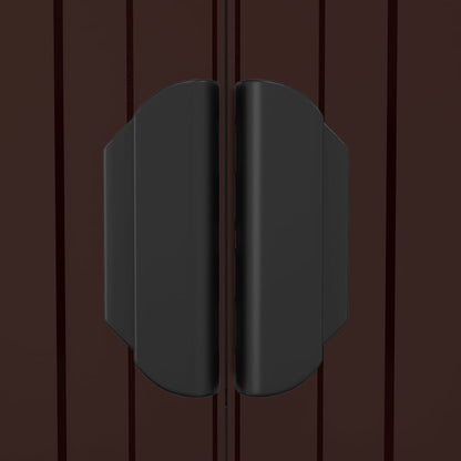 Garden Shed Dark Brown 192x440x223 cm Galvanised Steel