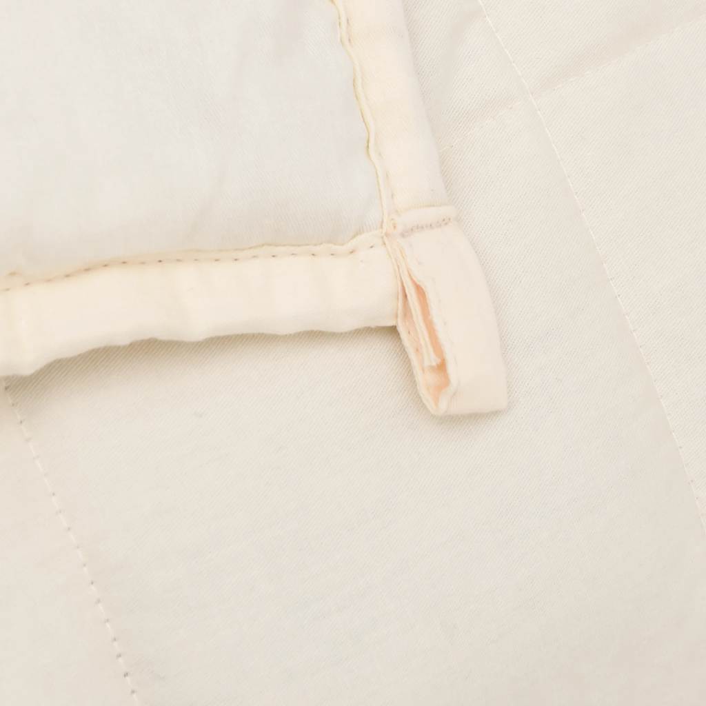 Weighted Blanket Light Cream 138x200 cm 10 kg Fabric