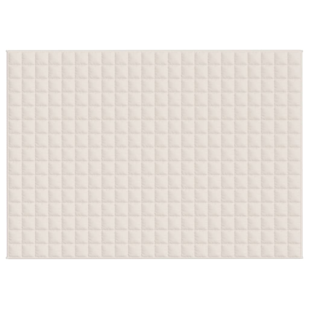 Weighted Blanket Light Cream 155x220 cm 7 kg Fabric