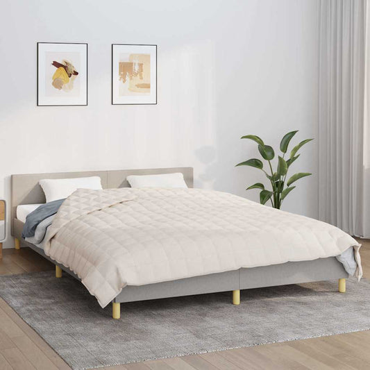Weighted Blanket Light Cream 200x225 cm 13 kg Fabric